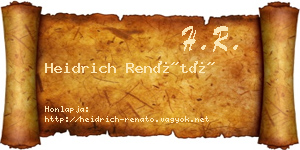 Heidrich Renátó névjegykártya
